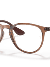 Ray-Ban Eyeglasses Woman Erika Optics Prescription - Light Brown Frame Clear Lenses 51-18 Polarized