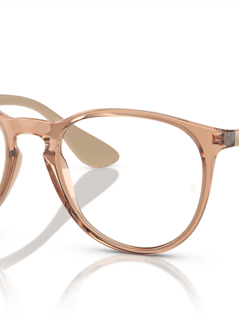 Ray-Ban Eyeglasses Woman Erika Optics Prescription - Beige Frame Clear Lenses 51-18 Polarized