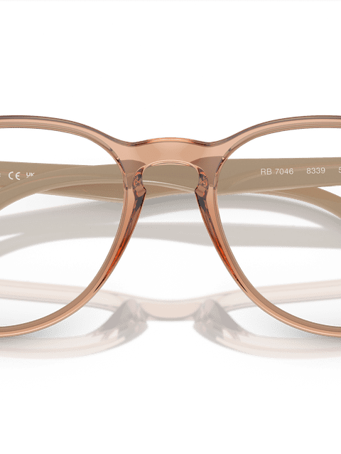 Ray-Ban Eyeglasses Woman Erika Optics Prescription - Beige Frame Clear Lenses 51-18 Polarized