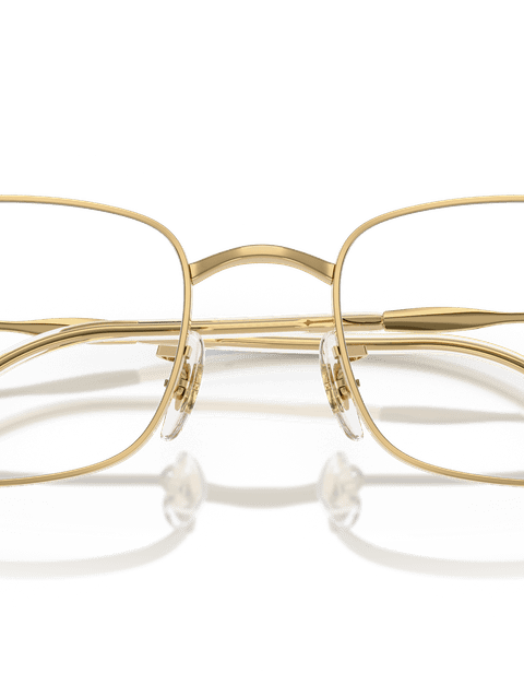 Ray-Ban Eyeglasses Unisex Rb3746v Optics Prescription - Arista Gold Frame Clear Lenses 54-20 Polarized