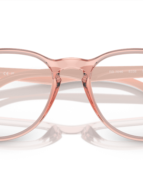 Ray-Ban Eyeglasses Woman Erika Optics Prescription - Pink Frame Demo Lens Lenses 51-18 Polarized