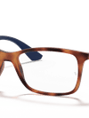 Ray-Ban Eyeglasses Unisex Rb7047 Optics Prescription - Blue Frame Clear Lenses 54-17 Polarized