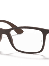 Ray-Ban Eyeglasses Unisex Rb7047 Optics Prescription - Brown Frame Clear Lenses 54-17 Polarized