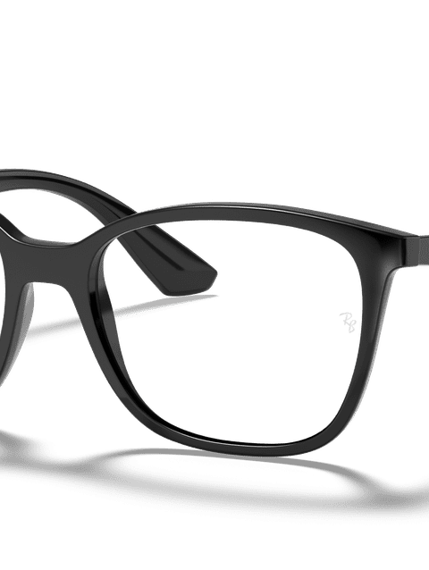 Ray-Ban Eyeglasses Unisex Rb7066 Optics Prescription - Black Frame Clear Lenses 54-17 Polarized