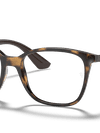 Ray-Ban Eyeglasses Unisex Rb7066 Optics Prescription - Dark Brown Frame Clear Lenses 54-17 Polarized