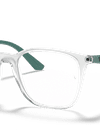 Ray-Ban Eyeglasses Unisex Rb7177 Optics Prescription - Green Frame Clear Lenses 51-18 Polarized