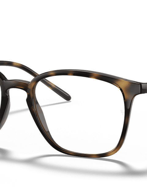 Ray-Ban Eyeglasses Unisex Rb7185 Prescription - Tortoise Frame Clear Lenses 50-18 Polarized