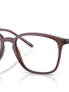 Ray-Ban Eyeglasses Unisex Rb7185 Optics Prescription - Transparent Brown Frame Clear Lenses 50-18 Polarized