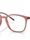 Ray-Ban Eyeglasses Unisex Rb7185 Optics Prescription - Transparent Brown Frame Clear Lenses 50-18 Polarized