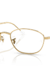 Ray-Ban Eyeglasses Woman Rb3749v Optics Prescription - Arista Gold Frame Clear Lenses 55-18 Polarized