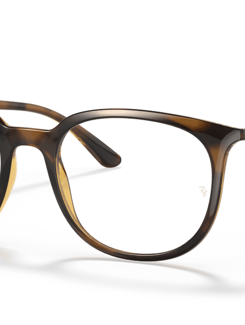 Ray-Ban Eyeglasses Unisex Rb7190 Optics Prescription - Havana Frame Clear Lenses 51-19 Polarized