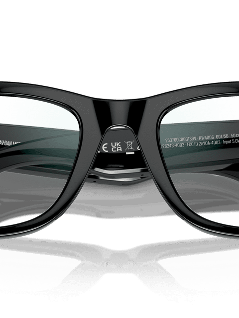 Ray-Ban Meta Wayfarer Smart Glasses Black Frame Clear Lenses