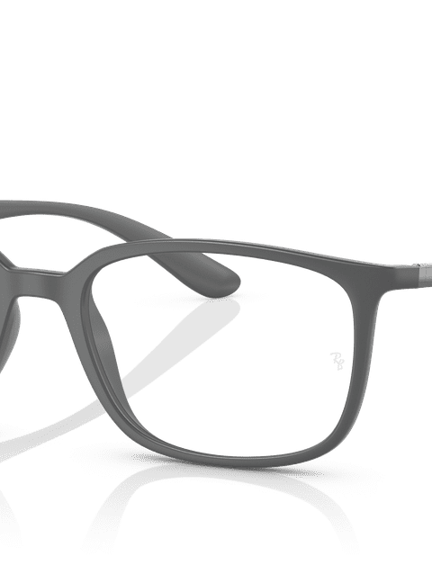 Ray-Ban Eyeglasses Unisex Rb7208 Optics Prescription - Grey Frame Clear Lenses 54-18 Polarized