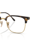 Ray-Ban Eyeglasses Unisex New Clubmaster Optics Prescription - Gold Frame Clear Lenses 51-20 Polarized