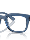 Ray-Ban Eyeglasses Unisex Chad Optics Bio-based Prescription - Transparent Dark Blue Frame Clear Lenses 52-22 Polarized