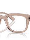 Ray-Ban Eyeglasses Unisex Chad Optics Bio-based Prescription - Transparent Light Brown Frame Clear Lenses 52-22 Polarized