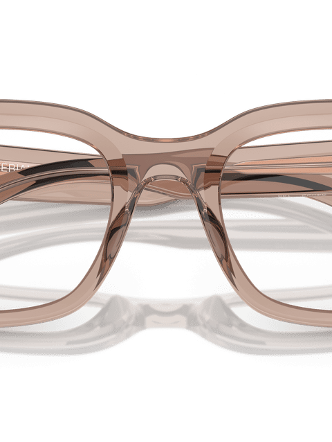 Ray-Ban Eyeglasses Unisex Chad Optics Bio-based Prescription - Transparent Light Brown Frame Clear Lenses 52-22 Polarized