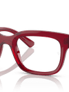 Ray-Ban Eyeglasses Unisex Chad Optics Bio-based Prescription - Transparent Red Frame Clear Lenses 52-22 Polarized