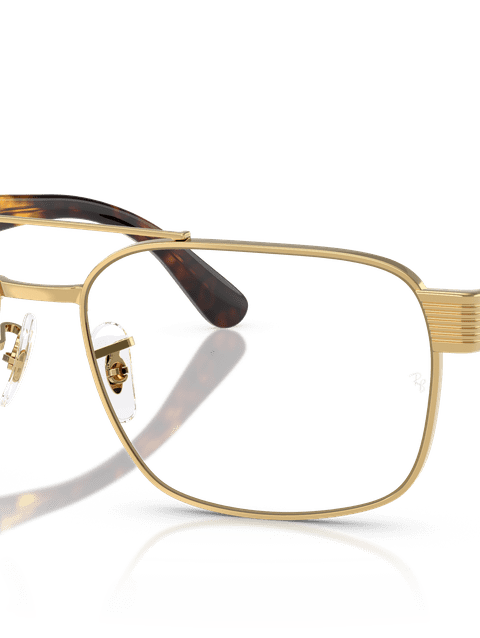 Ray-Ban Eyeglasses Unisex Rb3751v Optics Prescription - Havana Frame Clear Lenses 56-17 Polarized