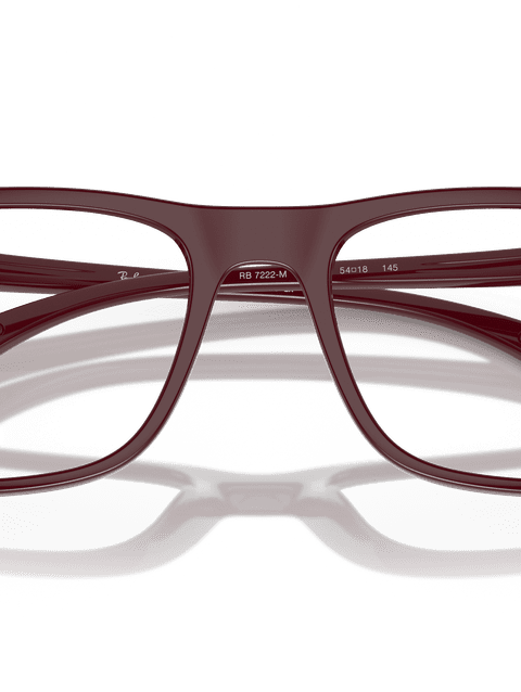 Ray-Ban Eyeglasses Man Rb7222m Optics Scuderia Ferrari Collection - Dark Red Frame Clear Lenses 54-18 Polarized