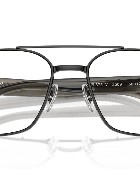 Ray-Ban Eyeglasses Unisex Rb3751v Optics Prescription - Havana Grey Frame Clear Lenses 56-17 Polarized