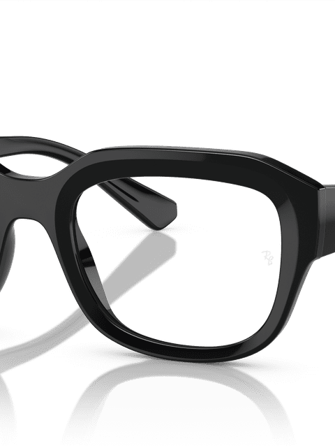 Ray-Ban Eyeglasses Unisex Leonid Optics Bio-based Prescription - Black Frame Clear Lenses 52-20 Polarized