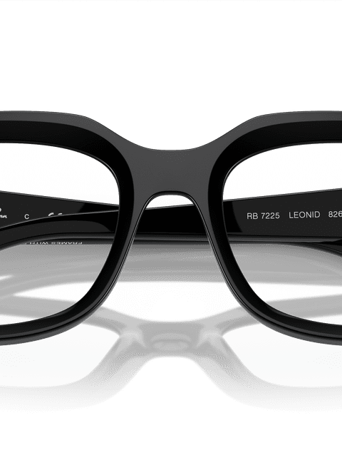 Ray-Ban Eyeglasses Unisex Leonid Optics Bio-based Prescription - Black Frame Clear Lenses 52-20 Polarized