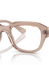 Ray-Ban Eyeglasses Unisex Leonid Optics Bio-based Prescription - Transparent Light Brown Frame Clear Lenses 52-20 Polarized