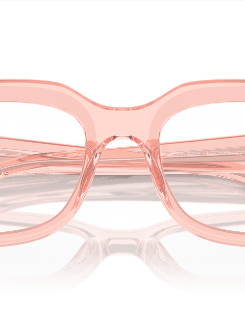 Ray-Ban Eyeglasses Unisex Leonid Optics Bio-based Prescription - Transparent Pink Frame Demo Lens Lenses 52-20 Polarized