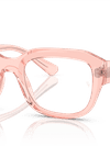 Ray-Ban Eyeglasses Unisex Leonid Optics Bio-based Prescription - Transparent Pink Frame Demo Lens Lenses 54-20 Polarized