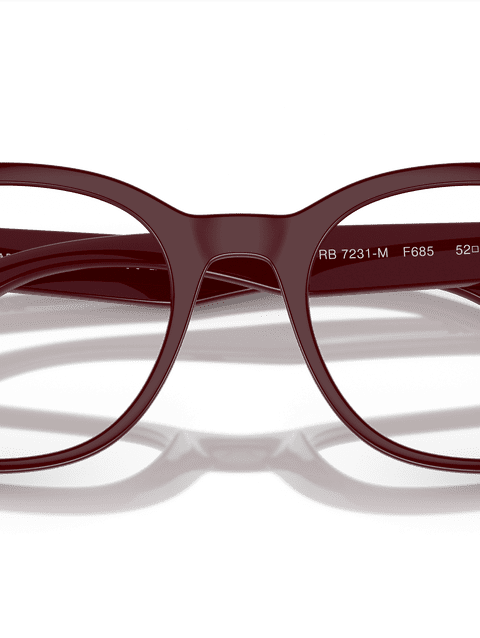 Ray-Ban Eyeglasses Unisex Rb7231m Optics Scuderia Ferrari Collection - Dark Red Frame Demo Lens Lenses 52-19 Polarized