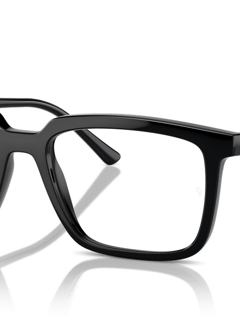 Ray-Ban Eyeglasses Unisex Alain Optics Prescription - Black Frame Clear Lenses 52-18 Polarized