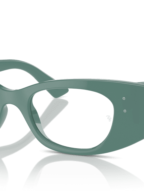 Ray-Ban Eyeglasses Unisex Kat Optics Bio-based Prescription - Algae Green Frame Clear Lenses 50-18 Polarized