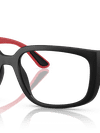 Ray-Ban Eyeglasses Unisex Rb4443vm Optics Scuderia Ferrari Collection Prescription - Matte Red Frame Clear Lenses 55-19 Polarized