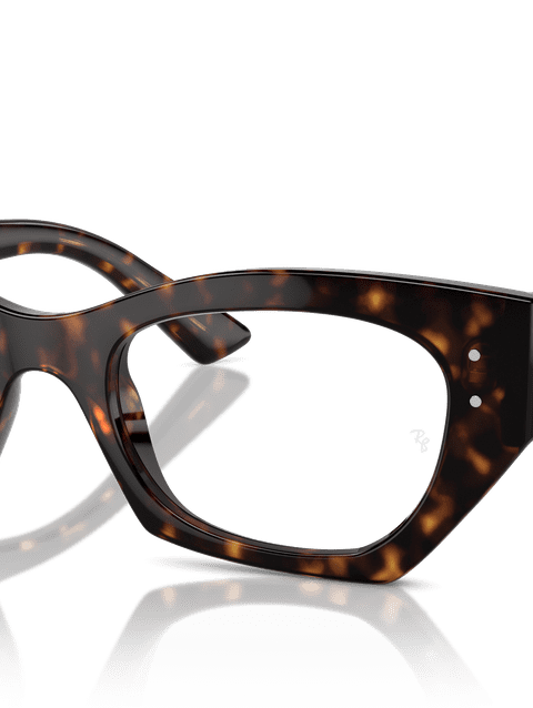 Ray-Ban Eyeglasses Unisex Zena Optics Bio-based Prescription - Havana Frame Clear Lenses 49-22 Polarized