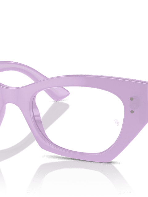 Ray-Ban Eyeglasses Unisex Zena Optics Bio-based Prescription - Lilac Frame Clear Lenses 49-22 Polarized