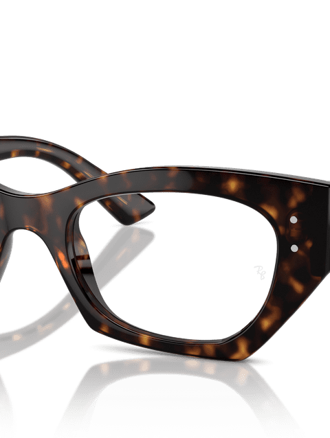 Ray-Ban Eyeglasses Unisex Zena Optics Bio-based Prescription - Havana Frame Clear Lenses 49-22 Polarized