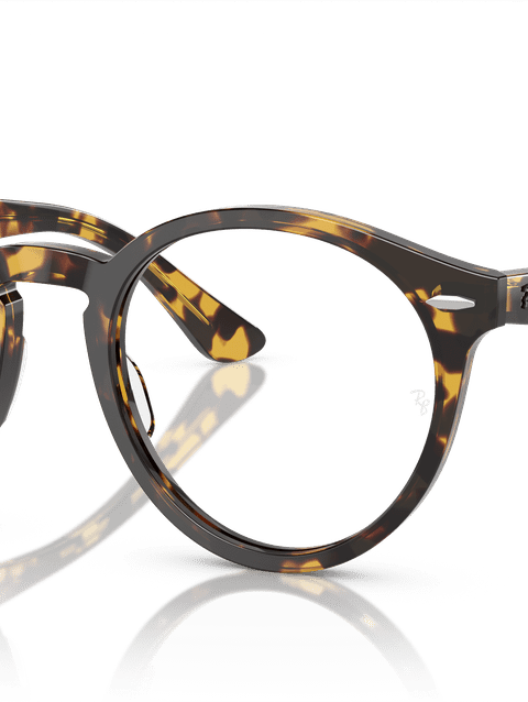 Ray-Ban Eyeglasses Unisex Larry Optics Prescription - Yellow Havana Frame Clear Lenses 49-21 Polarized