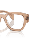 Ray-Ban Eyeglasses Unisex Jorge Optics - Transparent Light Brown Frame Clear Lenses 52-20 Polarized