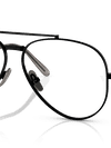 Ray-Ban Eyeglasses Unisex Aviator II Titanium Optics Prescription - Black Frame Clear Lenses 55-14 Polarized