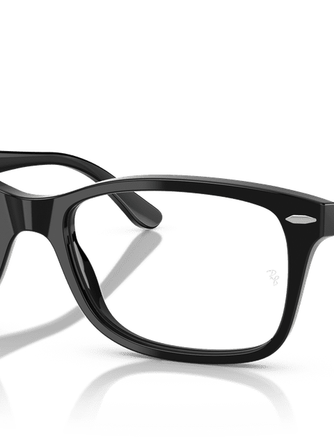 Ray-Ban Eyeglasses Unisex Rb5428 Optics Prescription - Black Frame Clear Lenses 55-17 Polarized