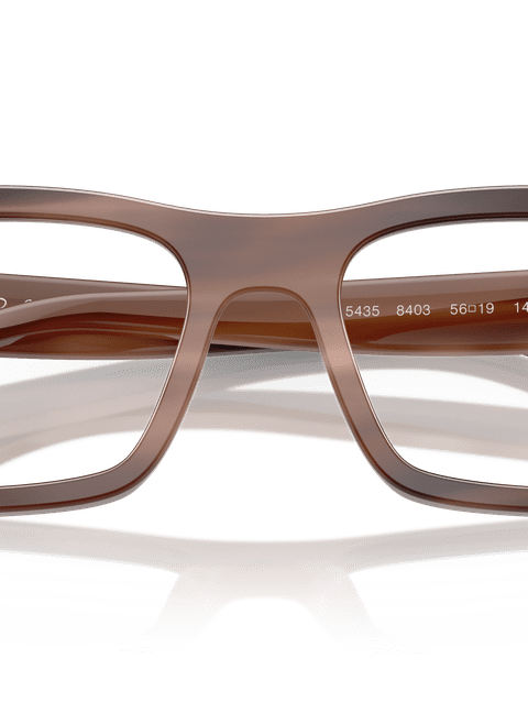 Ray-Ban Eyeglasses Unisex Rb5435 Optics Prescription - Havana Brown Frame Clear Lenses 54-19 Polarized