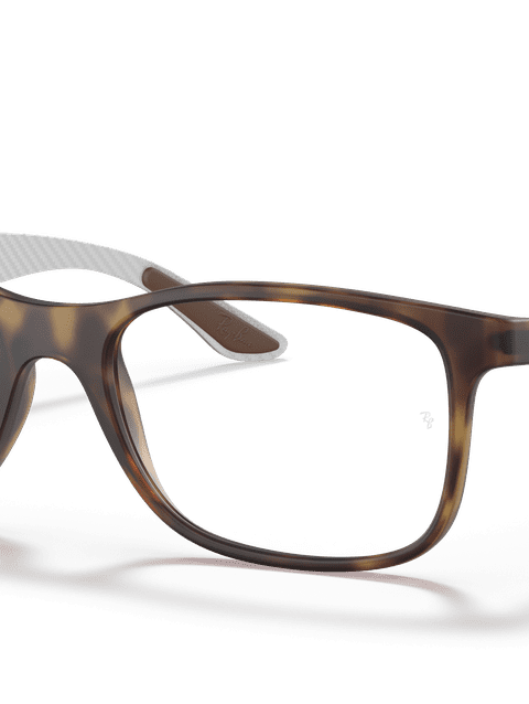 Ray-Ban Eyeglasses Unisex Rb8903 Optics Prescription - Brown Frame Clear Lenses 55-18 Polarized