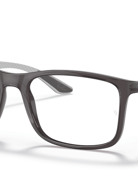 Ray-Ban Eyeglasses Unisex Rb8908 Optics Prescription - Grey Frame Clear Lenses 57-18 Polarized