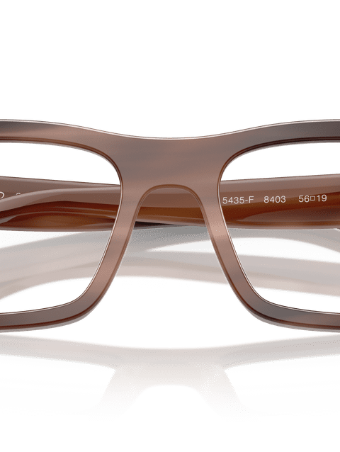 Ray-Ban Eyeglasses Unisex Rb5435 Optics Prescription - Havana Brown Frame Clear Lenses 54-19 Polarized