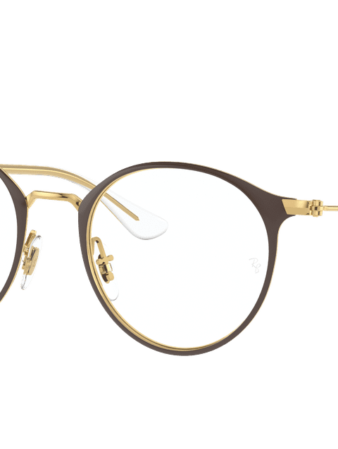 Ray-Ban Eyeglasses Children Rb1053 Optics Kids Prescription - Gold Frame Clear Lenses 43-18 Polarized