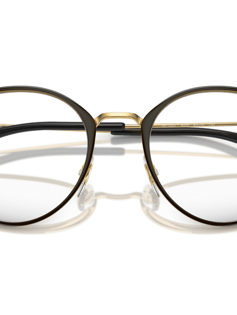 Ray-Ban Eyeglasses Children Rb1053 Optics Kids Prescription - Gold Frame Clear Lenses 45-18 Polarized