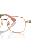 Ray-Ban Eyeglasses Children Rb1059 Optics Kids Bio-based Prescription - Green On Pink Frame Demo Lens Lenses 47-16 Polarized