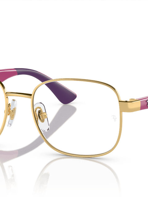 Ray-Ban Eyeglasses Children Rb1059 Optics Kids Prescription - Fuchsia On Violet Frame Demo Lens Lenses 47-16 Polarized