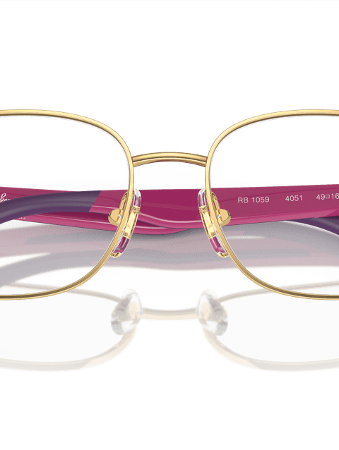 Ray-Ban Eyeglasses Children Rb1059 Optics Kids Prescription - Fuchsia On Violet Frame Demo Lens Lenses 47-16 Polarized